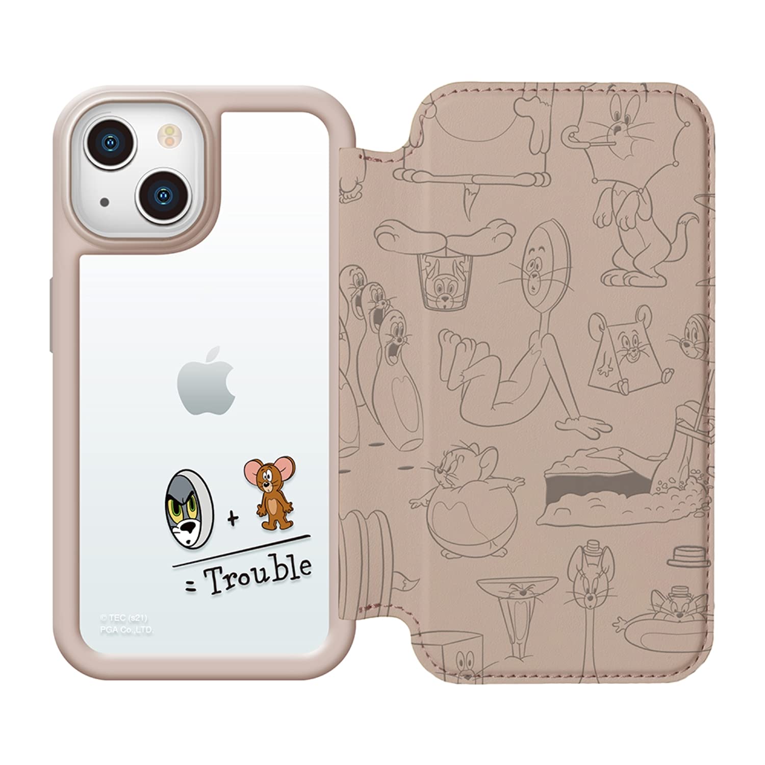 Amazon.co.jp: Premium Style iPhone 13 mini用 ガラスフリップケース